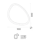 مرآة ذات شكل غير منتظم مع إضاءة خلفية مصنوعة في إيطاليا - رايد Viadurini