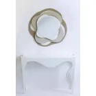 مرآة بتصميم عصري من الحديد ثلاثي الألوان، صنع في إيطاليا - جيرترود Viadurini