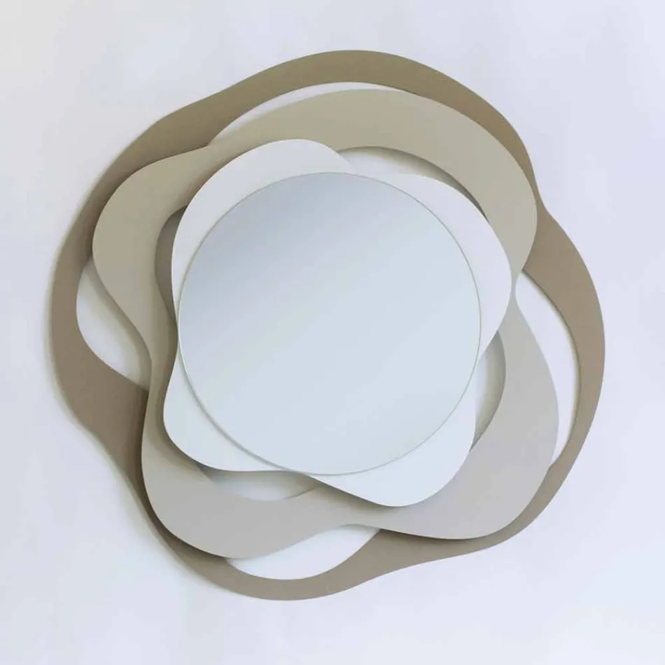 مرآة بتصميم عصري من الحديد ثلاثي الألوان، صنع في إيطاليا - جيرترود Viadurini