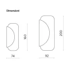 مرآة مصنوعة من لوحين متداخلين على شكل معين، صنع في إيطاليا - أديلايد Viadurini