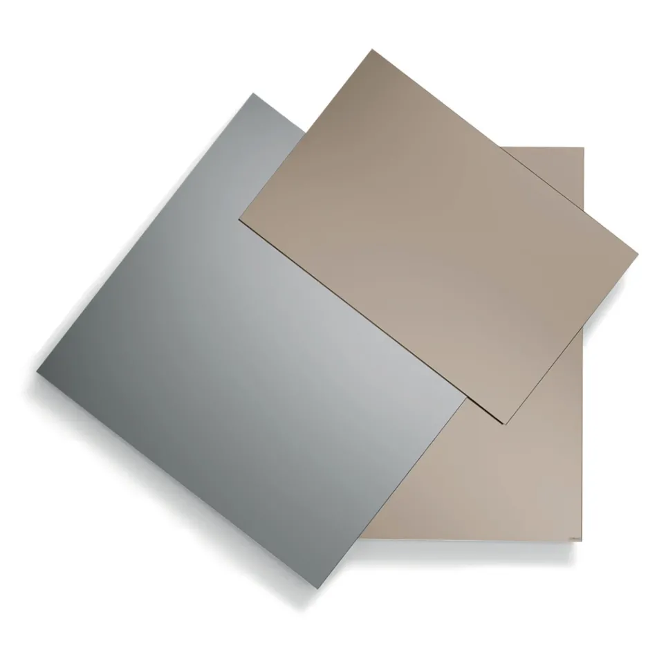 مرآة مصنوعة من 3 ألواح متداخلة، 2 برونزية و1 مدخنة - أرميدا Viadurini