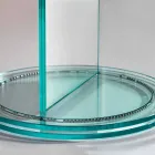 مرآة مزدوجة الجوانب قائمة بذاتها بقاعدة زجاجية فاخرة - Gaudenzio Viadurini