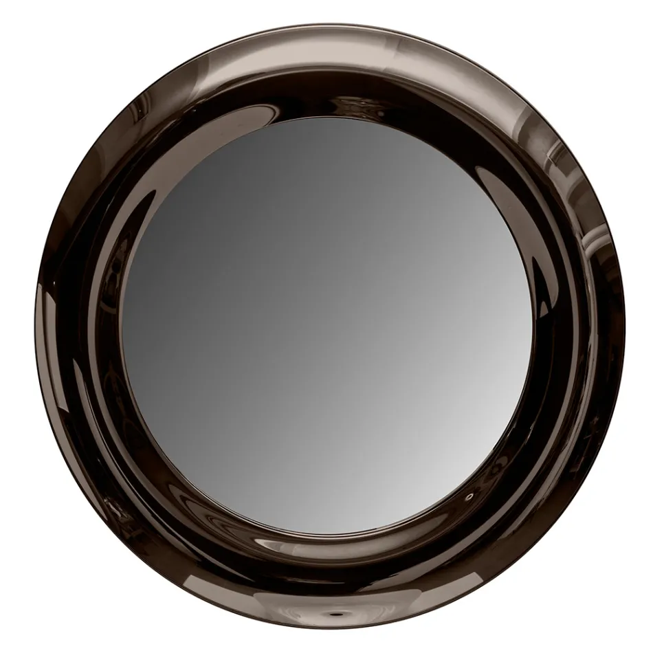 مرآة زجاجية منحنية مع إضاءة خلفية LED - إكسلسيور Viadurini