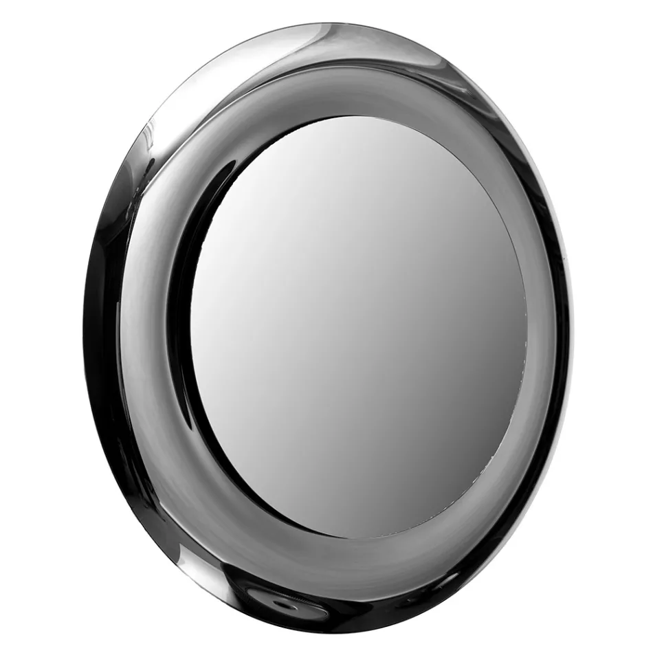 مرآة زجاجية منحنية مع إضاءة خلفية LED - إكسلسيور Viadurini