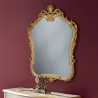 مرآة خشبية بإطار مثقوب على شكل حرف U، صنع في إيطاليا - أمازون Viadurini