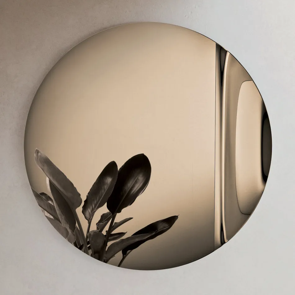 مرآة زجاجية مموجة مصنوعة في إيطاليا - كانديدا Viadurini