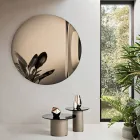 مرآة زجاجية مموجة مصنوعة في إيطاليا - كانديدا Viadurini