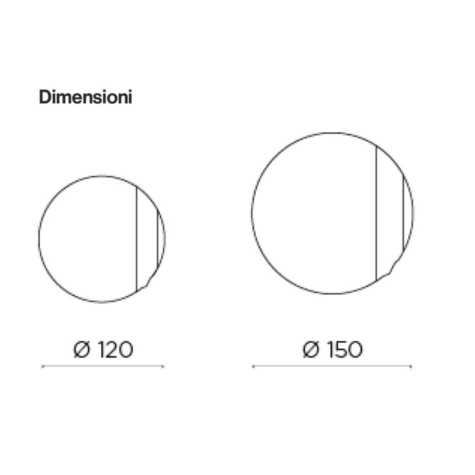 مرآة زجاجية مموجة مصنوعة في إيطاليا - كانديدا Viadurini