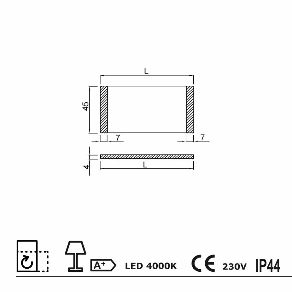 تصميم مرآة بإضاءة LED مع حواف زجاجية ساتان سام Viadurini