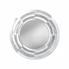 مرآة حائط دائرية حديثة من الحديد الملون، صنع في إيطاليا - أوريجانو Viadurini