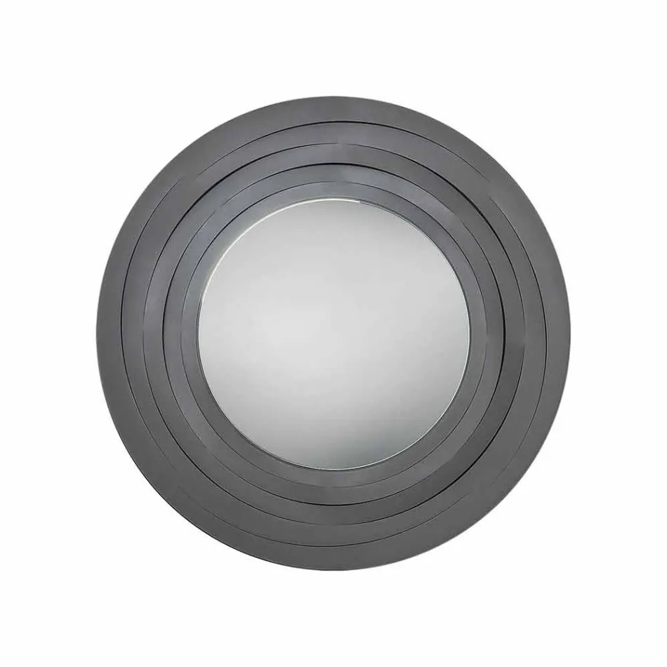 مرآة حائط دائرية حديثة من الحديد الملون، صنع في إيطاليا - أوريجانو Viadurini