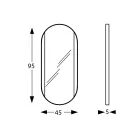 مرآة حمام بيضاوية مع أضواء جانبية مصنوعة في إيطاليا - ألبرت Viadurini