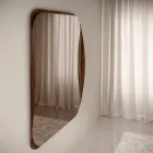 مرآة مربعة بإطار خشبي، صنع في إيطاليا - فيسبرا Viadurini