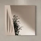 مرآة مربعة الشكل ذات إطار مطلي بلونين، صنع في إيطاليا - إليون Viadurini