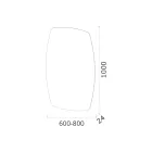 مرآة محيطية بإضاءة خلفية LED مصنوعة في إيطاليا - نوم Viadurini