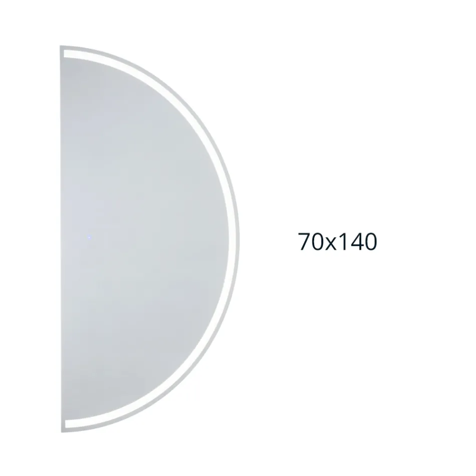 مرآة بإضاءة خلفية مع شريط LED مستمر - إكسلسيور Viadurini