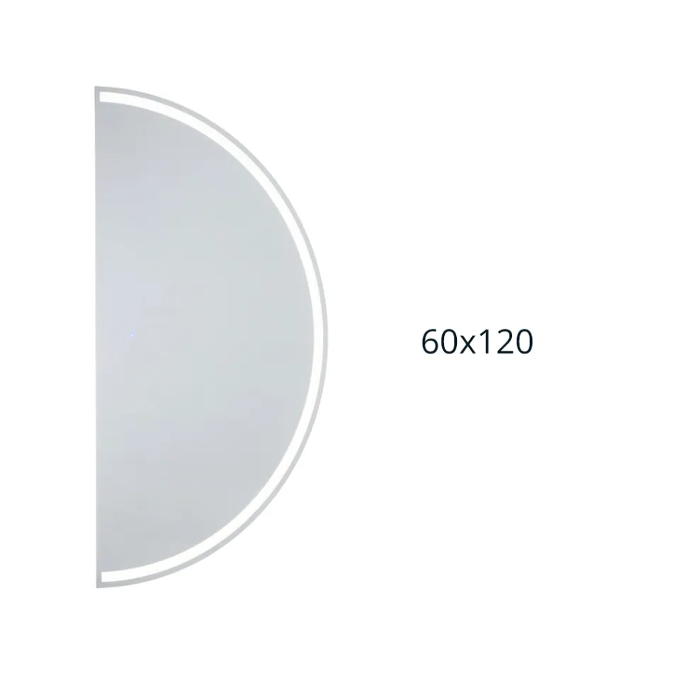 مرآة بإضاءة خلفية مع شريط LED مستمر - إكسلسيور Viadurini