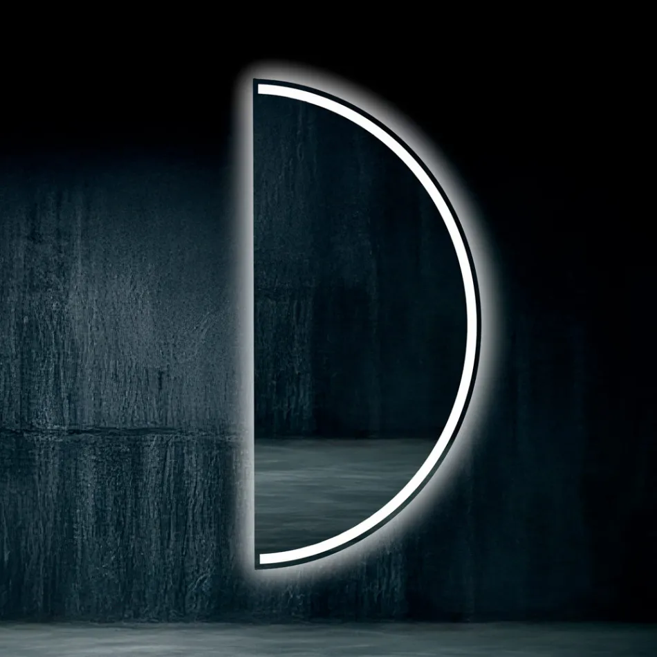 مرآة بإضاءة خلفية مع شريط LED مستمر - إكسلسيور Viadurini