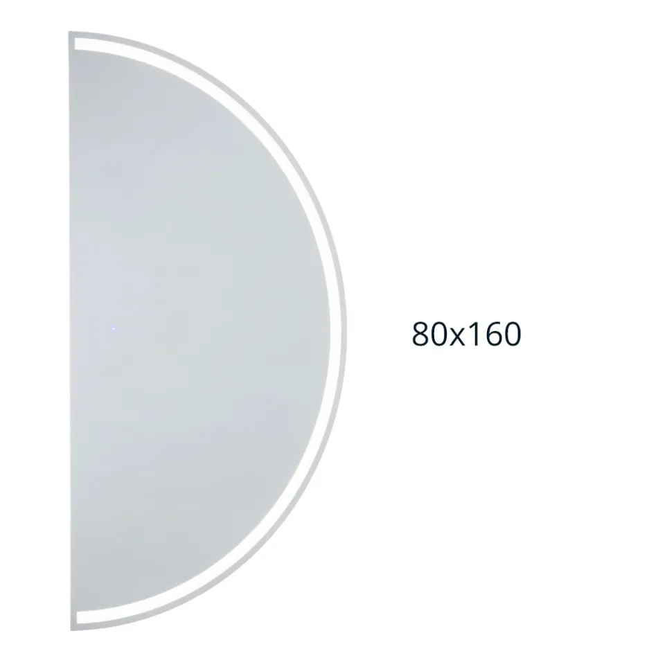 مرآة بإضاءة خلفية مع شريط LED مستمر - إكسلسيور Viadurini