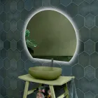 مرآة حائط بإضاءة خلفية مع شريط إضاءة LED مستمر - إكسلسيور Viadurini