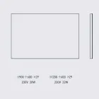 مرآة حائط بإضاءة خلفية وإطار فولاذي، صنع في إيطاليا - تندرا Viadurini