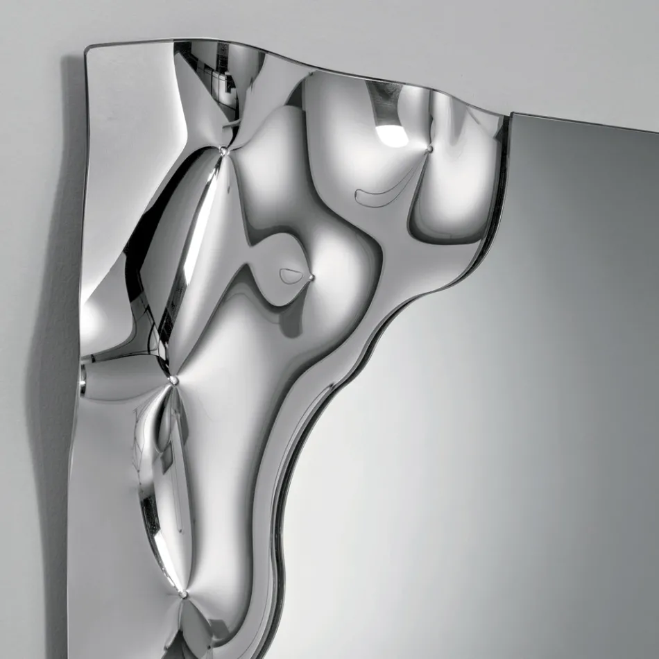 مرآة مستطيلة بزاوية من الزجاج المدمج، صنع في إيطاليا - أديليندا Viadurini