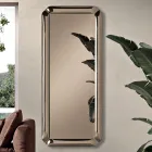 مرآة مستطيلة بإطار من الكريستال المصبوب، صنع في إيطاليا - بيليندا Viadurini