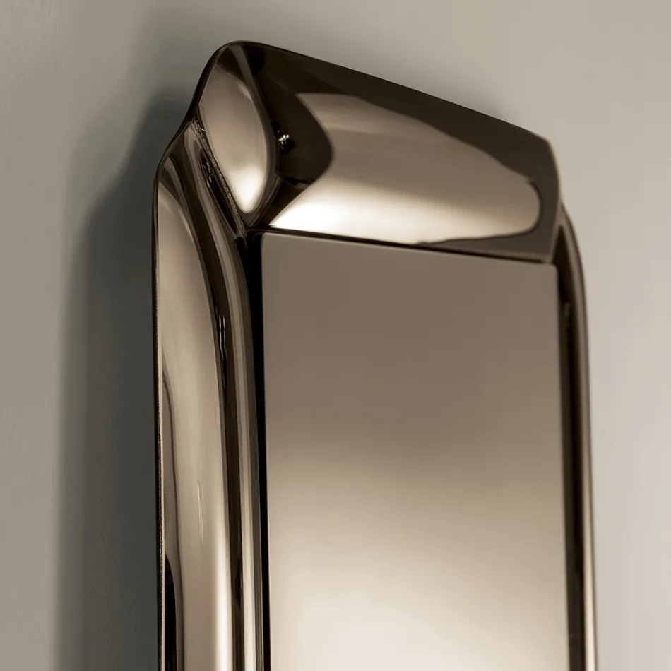 مرآة مستطيلة بإطار من الكريستال المصبوب، صنع في إيطاليا - بيليندا Viadurini