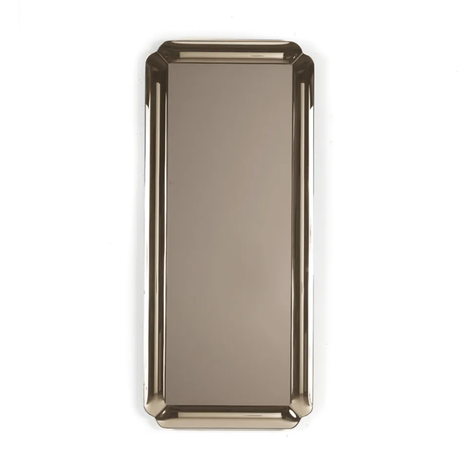 مرآة مستطيلة بإطار من الكريستال المصبوب، صنع في إيطاليا - بيليندا Viadurini