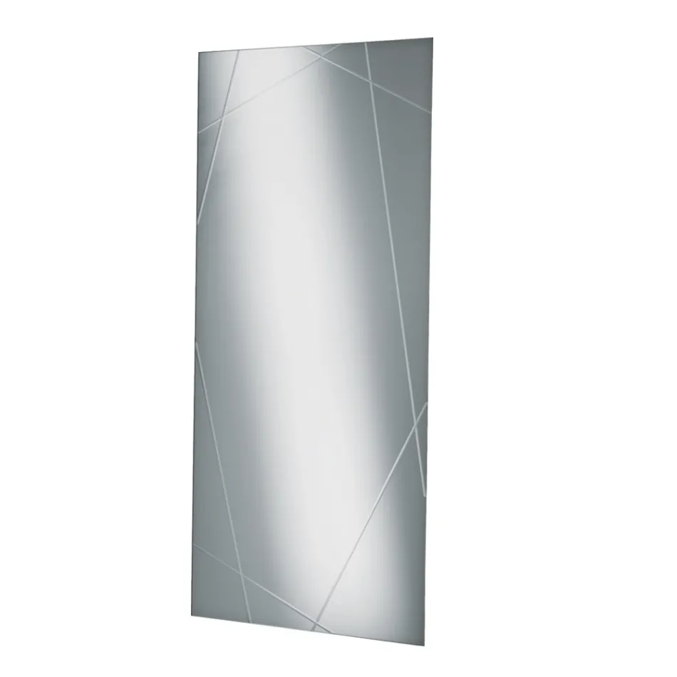 مرآة مستطيلة بنقوش ليزرية، صنع في إيطاليا - ألبرتا Viadurini