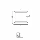 منحنية مع حافة طحن حديثة، ارتفاع 120 × طول 120 سم، ديدالو Viadurini