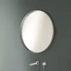 مرآة حائط دائرية بإطار برونزي أو أسود أو بلاتيني أو نحاسي - رينجا Viadurini