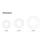 مرآة دائرية بإطار زجاجي مموج، صنع في إيطاليا - أديلما Viadurini