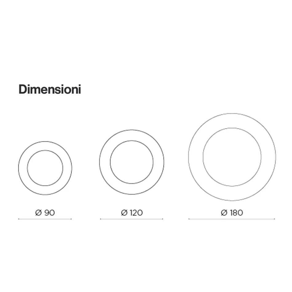 مرآة دائرية بإطار زجاجي مموج، صنع في إيطاليا - أديلما Viadurini