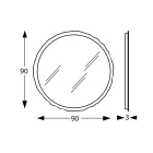 مرآة دائرية بإضاءة LED مدمجة صنع في إيطاليا - فينشي Viadurini