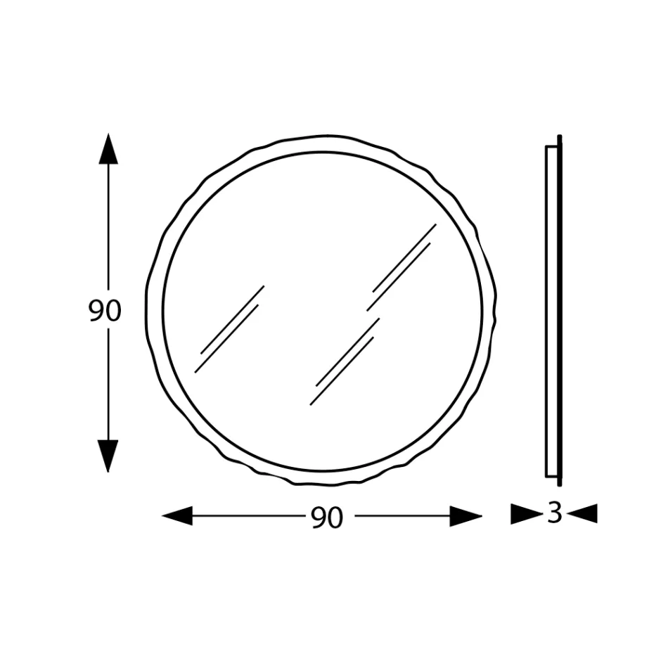 مرآة دائرية بإضاءة LED مدمجة صنع في إيطاليا - فينشي Viadurini
