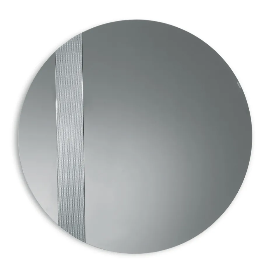 مرآة دائرية بشبكة داخلية، صنع في إيطاليا - بريجيتا Viadurini