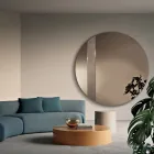 مرآة دائرية بشبكة داخلية، صنع في إيطاليا - بريجيتا Viadurini