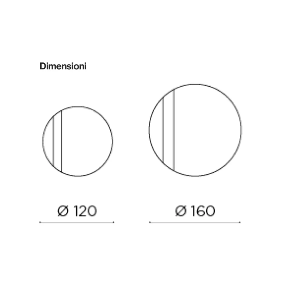 مرآة دائرية بشبكة داخلية، صنع في إيطاليا - بريجيتا Viadurini