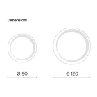 مرآة حائط دائرية مزينة بنقوش رملية، صنع في إيطاليا - أناماريا Viadurini