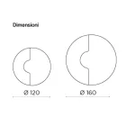مرآة حائط دائرية بشبكة داخلية، صنع في إيطاليا - أنابيلا Viadurini