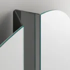 مرآة حائط دائرية بفتحة مركزية على شكل حرف V تفصل الألواح - سبيريت Viadurini