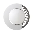 مرآة دائرية من الحديد مع زخرفة جانبية مصنوعة في إيطاليا - قفل Viadurini