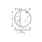 مرآة خشبية مستديرة ومرآة مكبرة مصنوعة في إيطاليا - ماري Viadurini