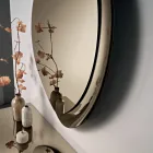 مرآة على شكل أبيجيل بإطار نصف دائري من الزجاج المدمج، صنع في إيطاليا Viadurini