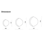 مرآة على شكل أبيجيل بإطار نصف دائري من الزجاج المدمج، صنع في إيطاليا Viadurini