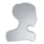 مرآة مصممة على شكل وجه امرأة، صنع في إيطاليا - برونيلد Viadurini