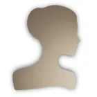 مرآة مصممة على شكل وجه امرأة، صنع في إيطاليا - برونيلد Viadurini