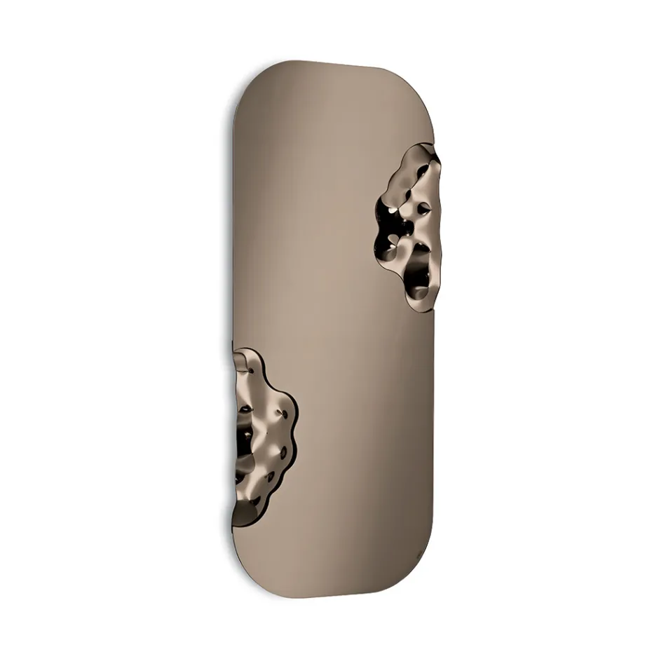 مرآة مستطيلة الشكل مع حشوة زجاجية مموجة، صنع في إيطاليا - أديلاسيا Viadurini