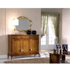 مرآة كلاسيكية بإطار من ورق الذهب، صنعت في إيطاليا - بريشوس Viadurini